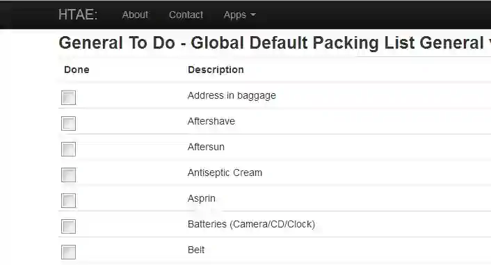 Printable Holiday Packing List