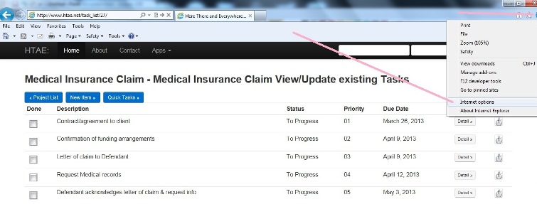 How to Set A Page As Homepage - Internet Explorer - Internet options